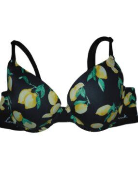 PINK Victorias Secret Lemon Wear Everywhere Push Up Underwire Adjustable Bra 36C